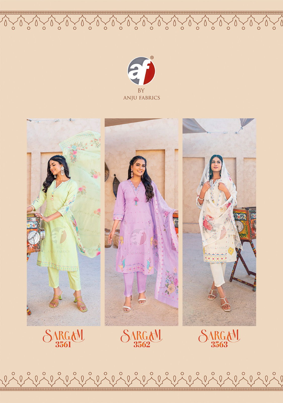 Sargam By Af Digital Printed Kurti With Bottom Dupatta Wholesale Price In Surat